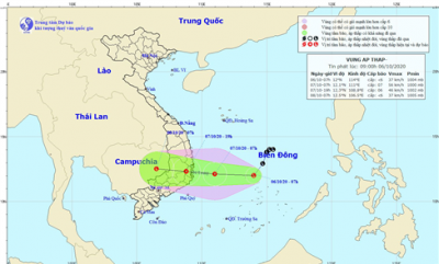 Công điện về ứng phó Áp thấp nhiệt đới trên biển Đông