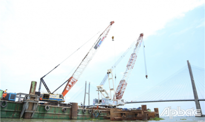Khẩn trương thi công để kịp tiến độ các dự án gói thầu cầu Mỹ Thuận 2
